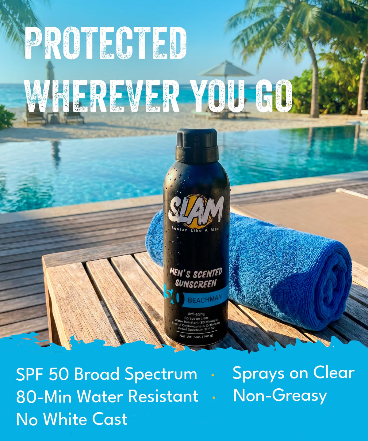 Sunscreen Spray 50 SPF Waterproof for Face & Body 2 Pk U639301