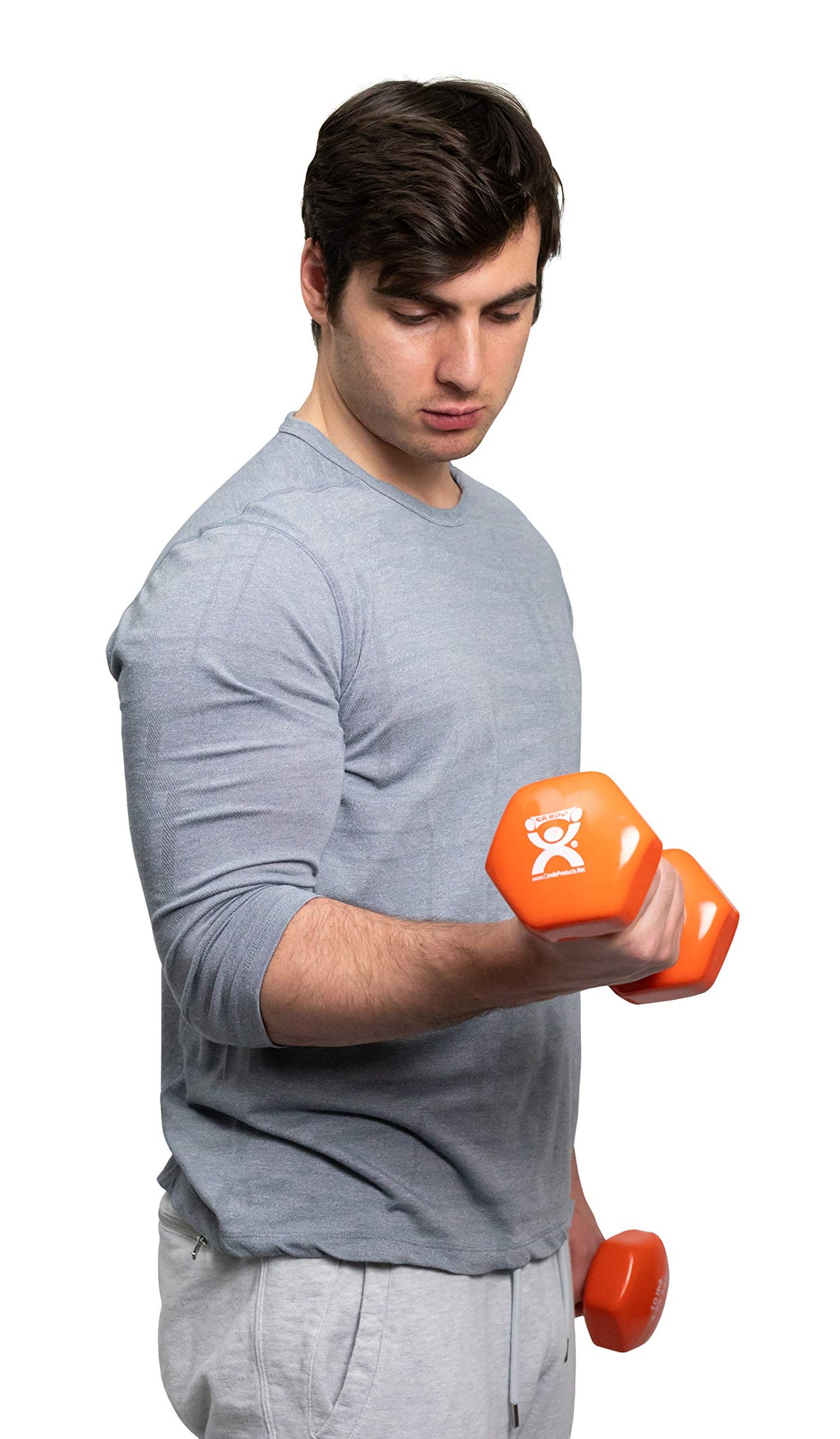 Orange 10 lb Vinyl Coated Dumbbell L997431