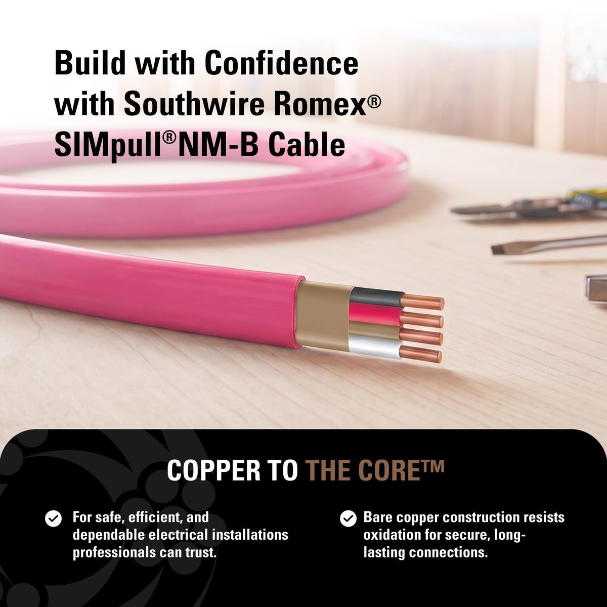 10 Gauge 3 Conductor 25Ft Pink Residential Wire G874499