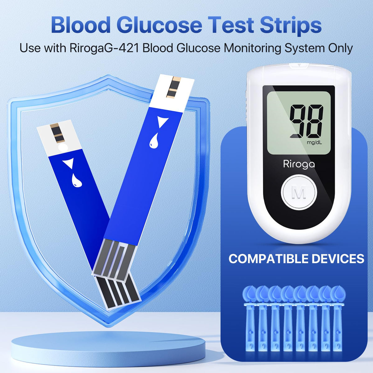 Blood Glucose Test Strips 100ct & Lancets 100ct L1410