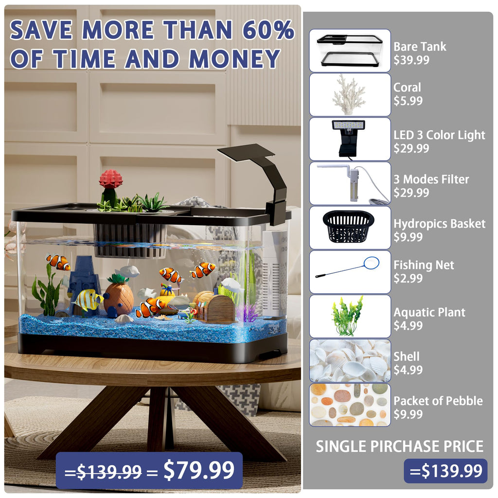 5.3 Gallon Fish Tank Starter Kit D3112