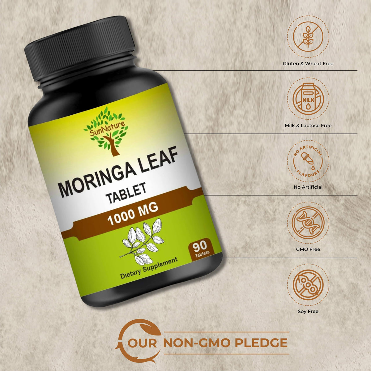 1000 mg Moringa Leaf Tablets, 90 Tablets Z27826