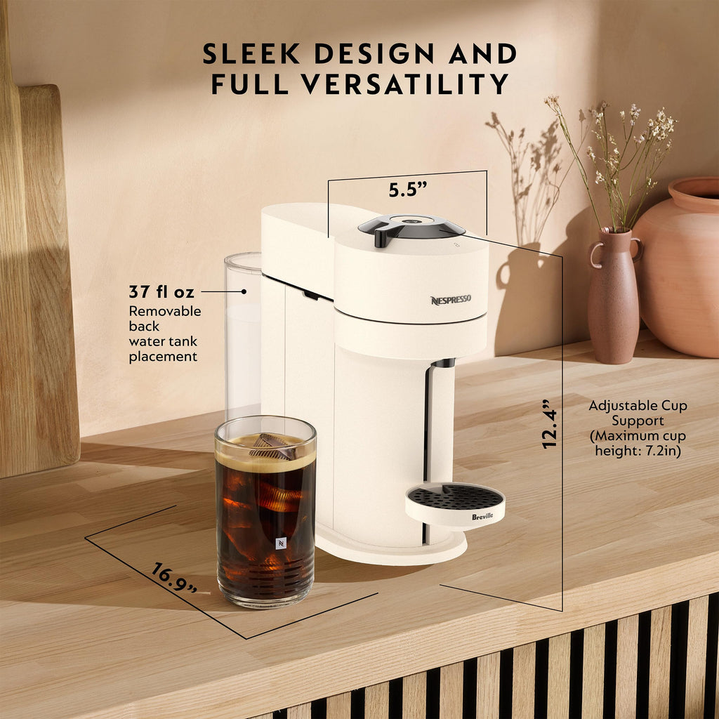 White Coffee Machine with Milk Frother N25642