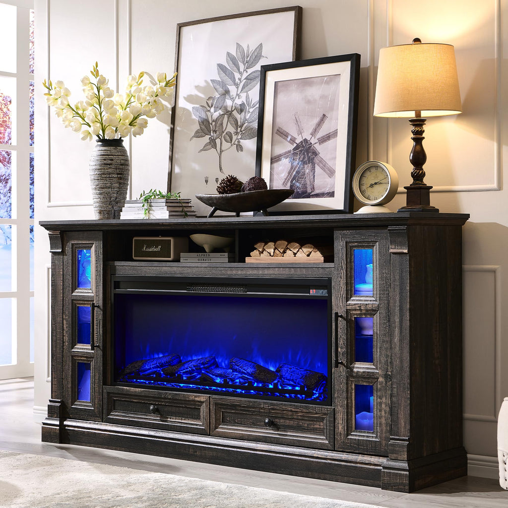 70" Fireplace TV Stand I640