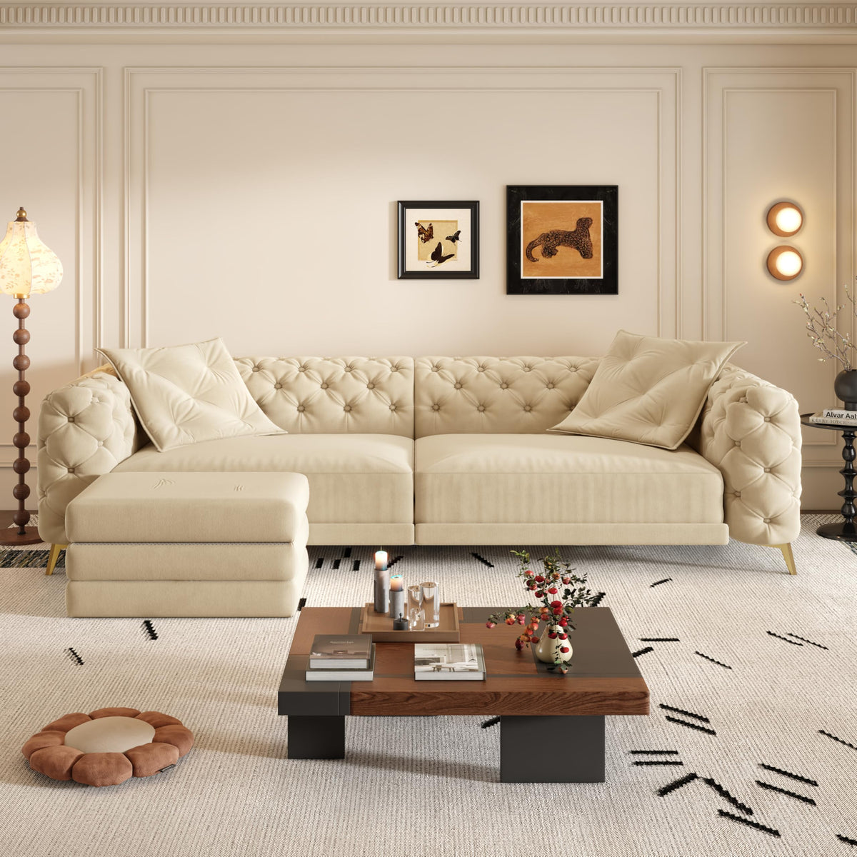 King Size Velvet Sleeper Sofa Bed C924838