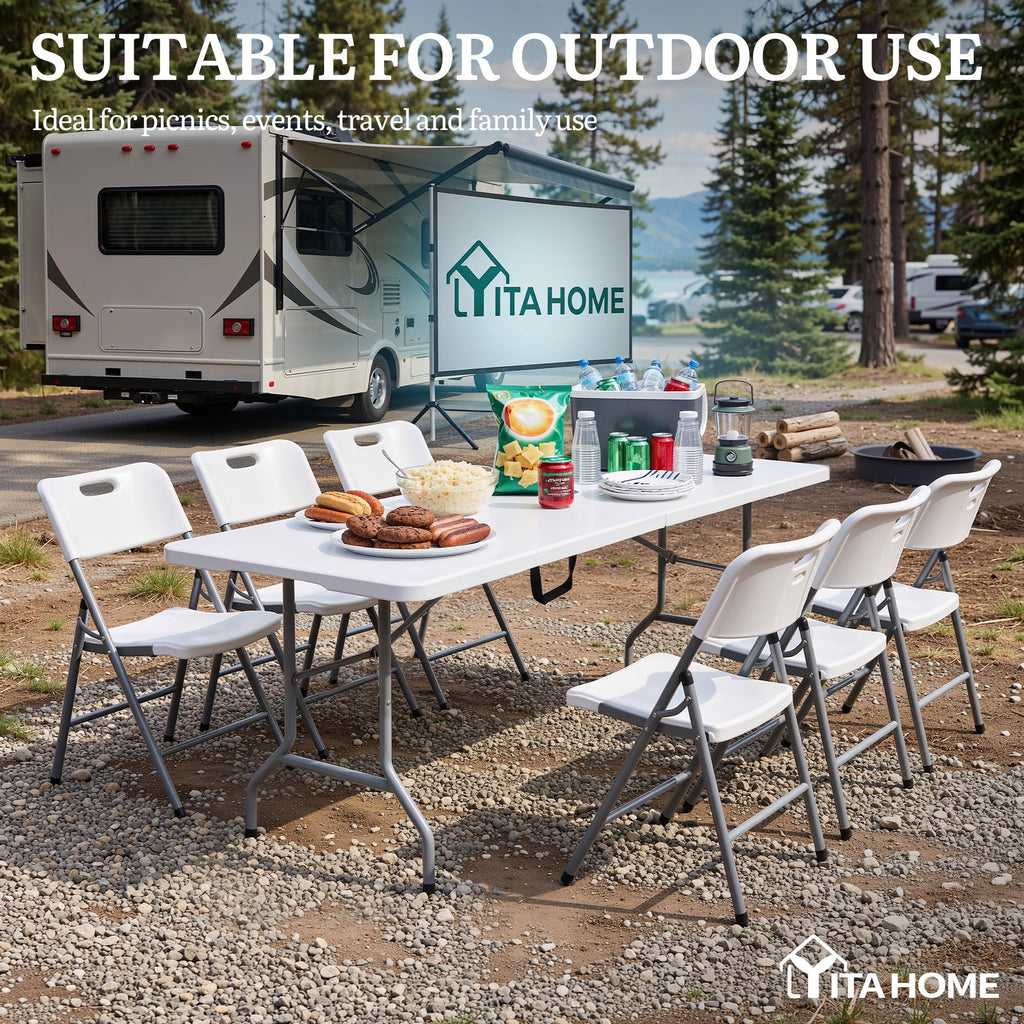 Heavy-Duty 6ft Folding Table with Handle B6063