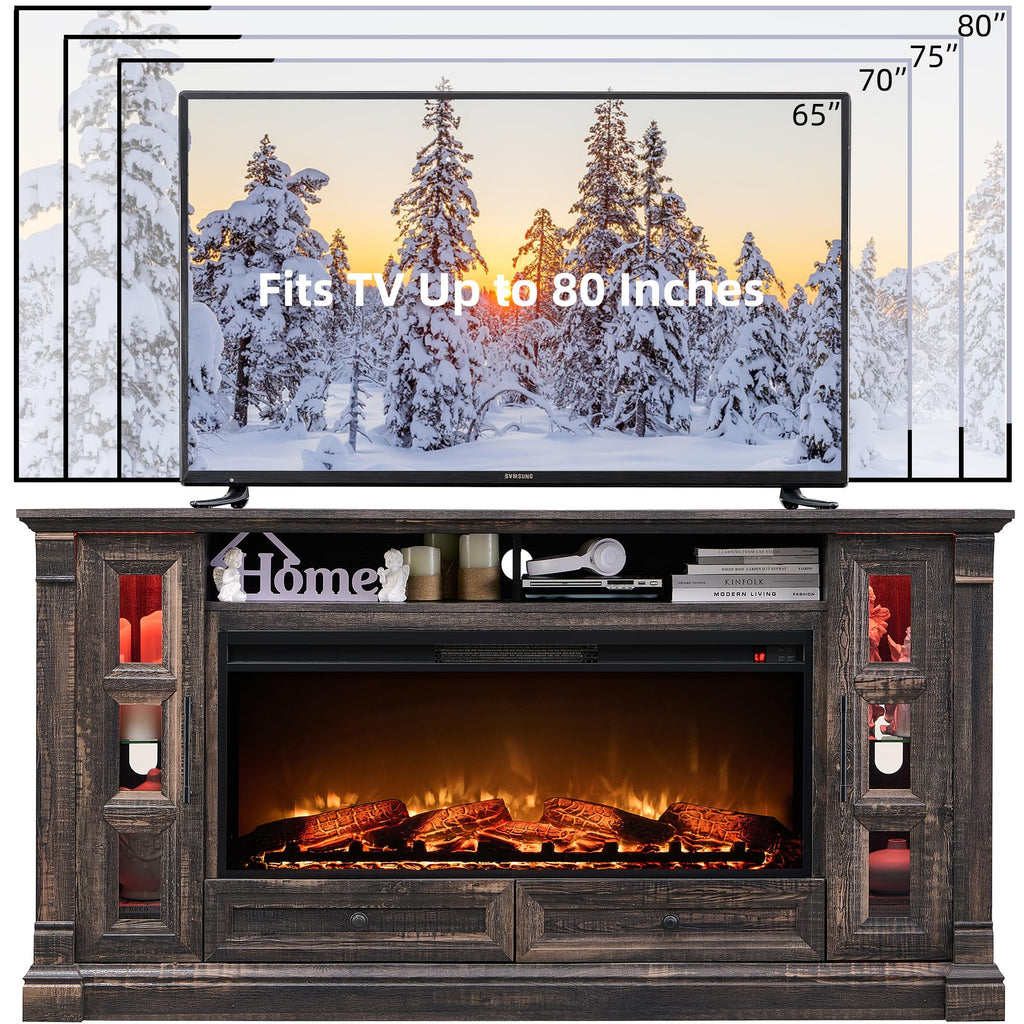 70" Fireplace TV Stand I640