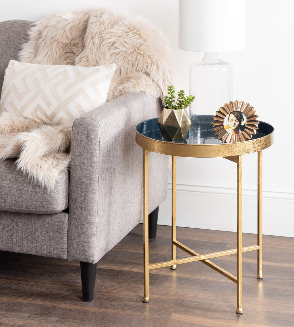 Foldable Round Accent Table T4243