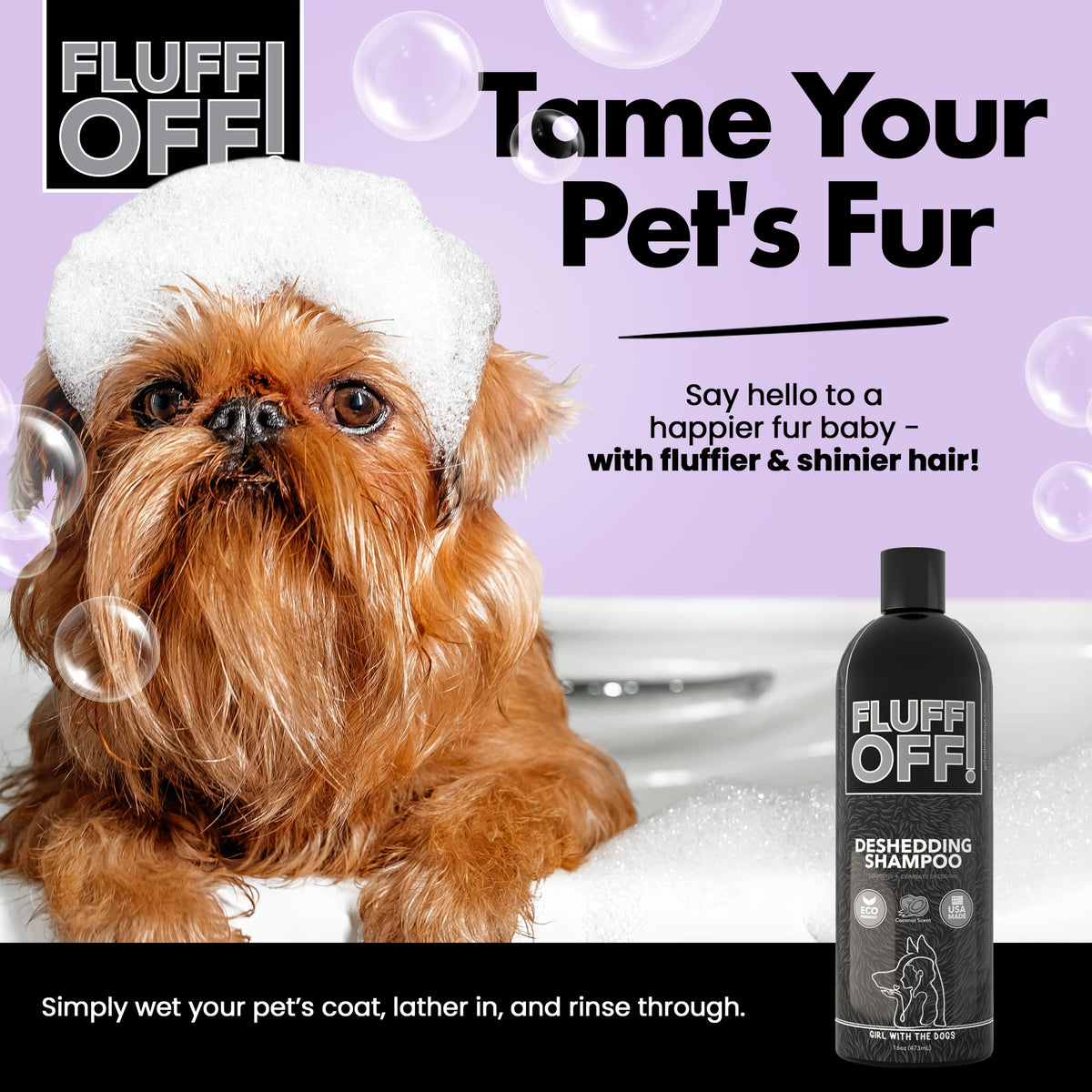 Natural Deshedding Dog & Cat Shampoo I907