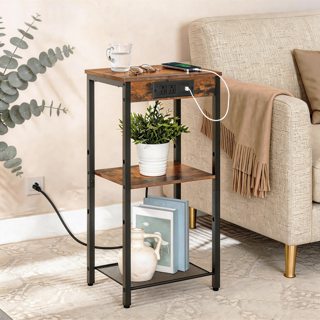 Tall End Table with Charging Station R413