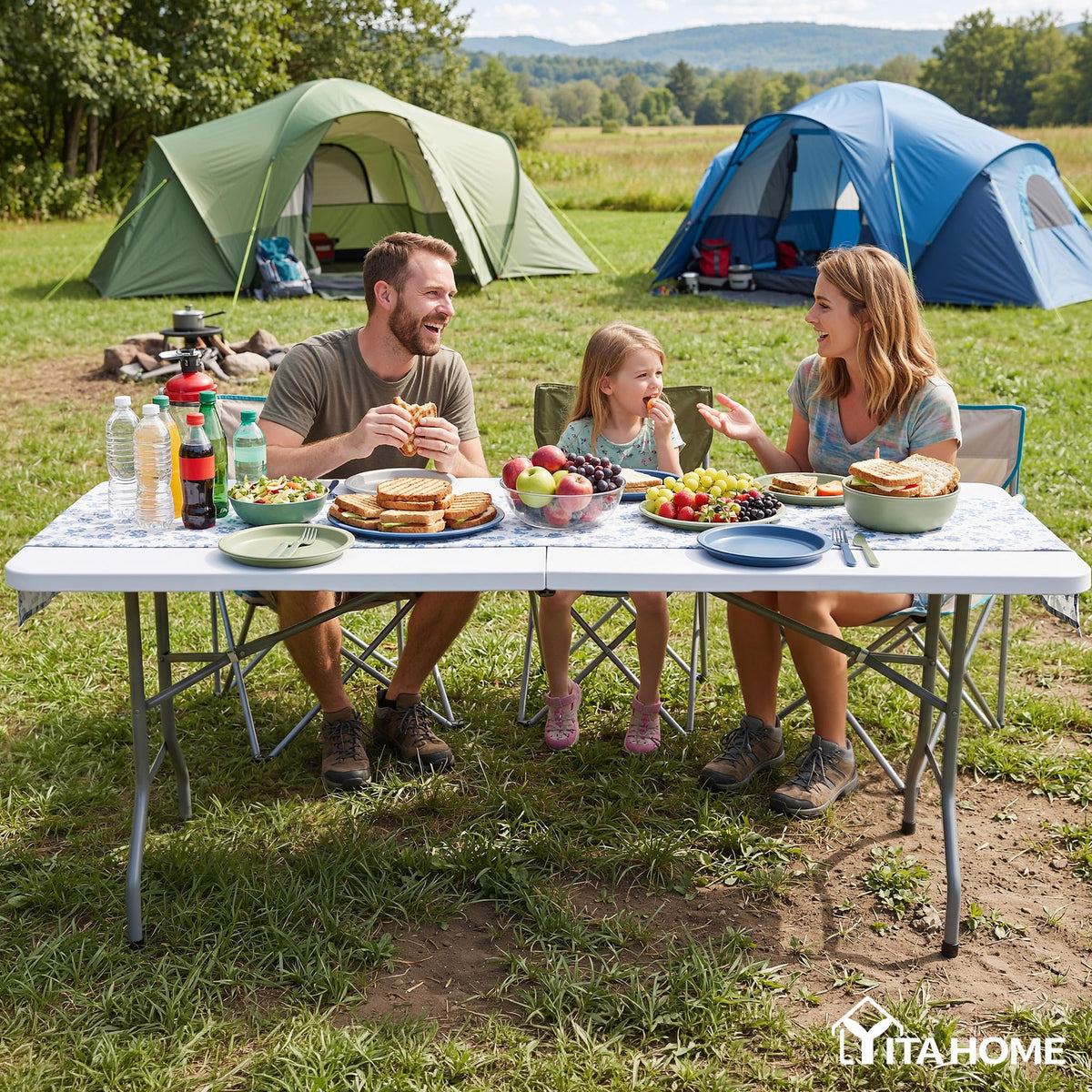 Heavy-Duty 6ft Folding Table with Handle B6063